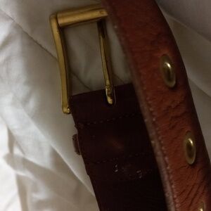 COACH Legacy Buckle Belt Style #3915 Tanned Cowhide BRITISH TAN M